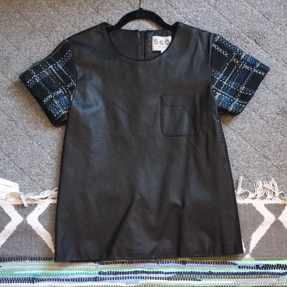 🦋Sea New York Leather Body Top